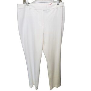 Frances La Vie Pants Women's Size 12 Cream Slacks Trousers Lined Made in Italy